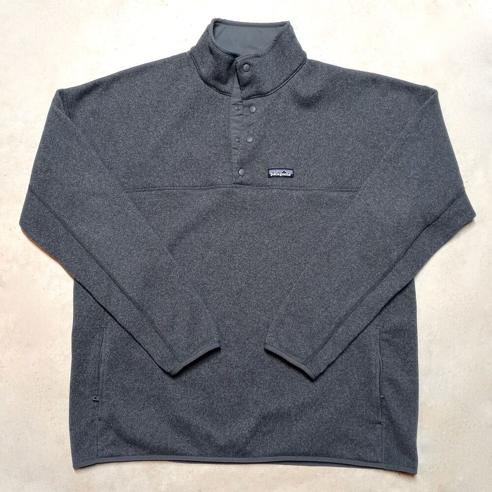 Patagonia Better Sweater Marsupial Pullover Mens 2XL Gray Snap-T Jacket